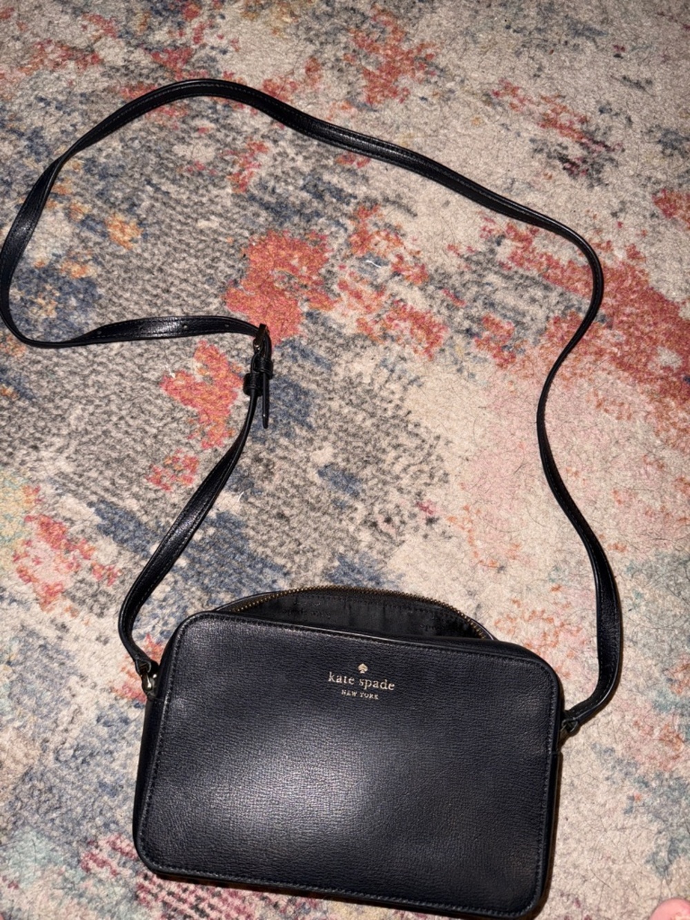 kate spade Black Pebbled Leather Crossbody